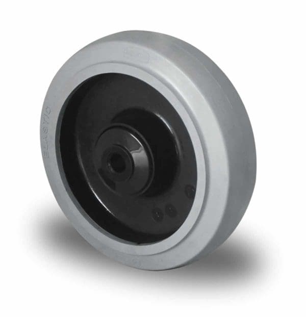 Cascoo Rad Gummi grau | 80 mm - 150 kg | Kugellager – Bild 1