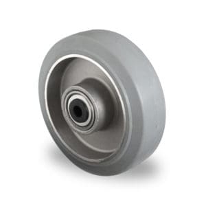 Cascoo Rad Gummi grau | 100 mm - 200 kg | Doppel-Kugellager