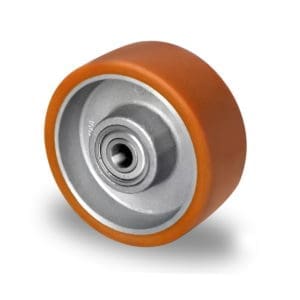 Cascoo Rad Schwerlast Polyurethan braun | 100 mm - 250 kg | Doppel-Kugellager