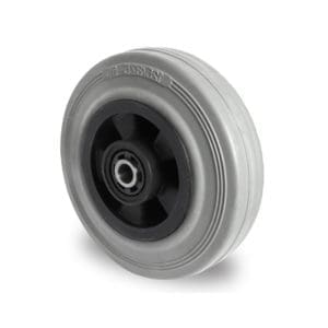 Cascoo Rad Vollgummi grau | 100 mm - 75 kg | Rollenlager
