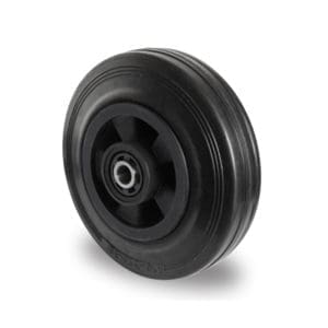 Cascoo Rad Vollgummi schwarz | 100 mm - 75 kg | Rollenlager
