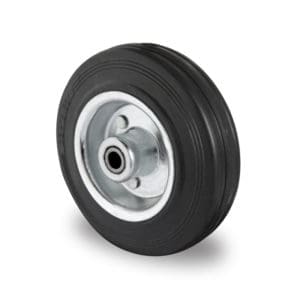 Cascoo Rad Vollgummi schwarz | 100 mm - 75 kg | Rollenlager