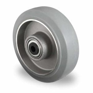 Cascoo Rad Gummi grau | 125 mm - 250 kg | Doppel-Kugellager
