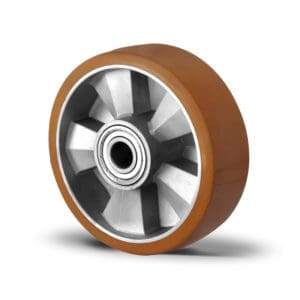 Cascoo Rad Schwerlast Polyurethan braun | 125 mm - 500 kg | Doppel-Kugellager