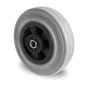 Cascoo Rad Vollgummi grau | 125 mm - 100 kg | Rollenlager
