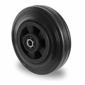 Cascoo Rad Vollgummi schwarz | 125 mm - 100 kg | Rollenlager