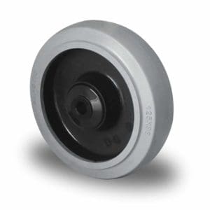 Cascoo Rad Gummi grau | 125 mm - 250 kg | Kugellager
