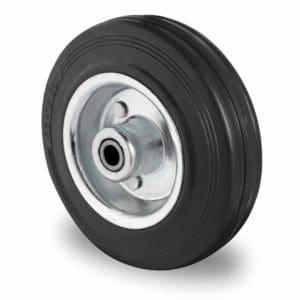 Cascoo Rad Vollgummi schwarz | 125 mm - 100 kg | Rollenlager