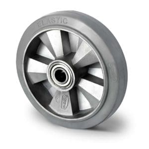 Cascoo Rad Schwerlast Gummi grau | 160 mm - 400 kg | Doppel-Kugellager