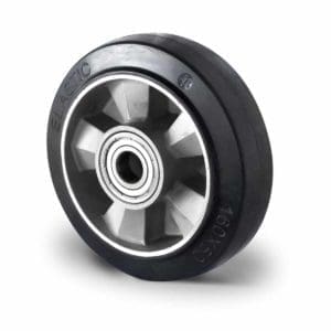 Cascoo Rad Schwerlast Gummi schwarz | 160 mm - 400 kg | Doppel-Kugellager