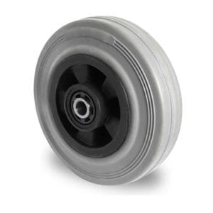 Cascoo Rad Vollgummi grau | 160 mm - 135 kg | Rollenlager
