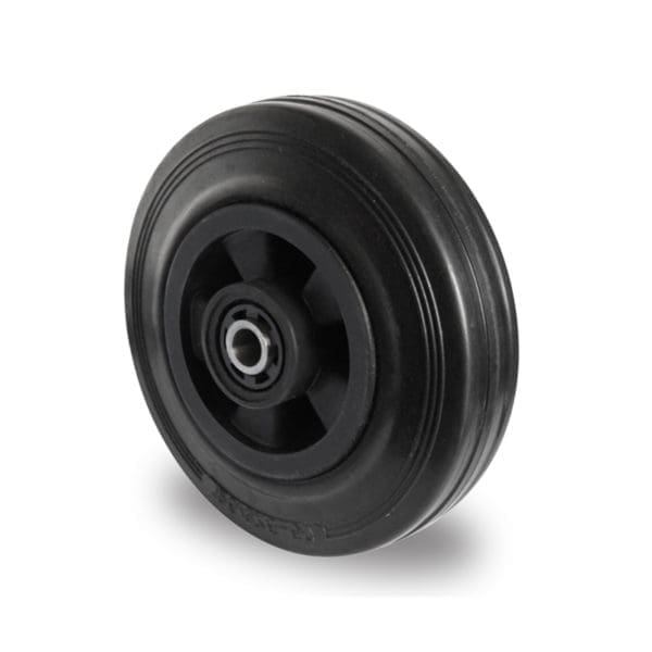 Cascoo Rad Vollgummi schwarz | 160 mm - 135 kg | Rollenlager – Bild 1