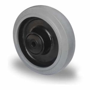 Cascoo Rad Gummi grau | 160 mm - 300 kg | Doppel-Kugellager