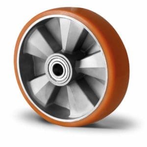 Cascoo Rad Schwerlast Polyurethan braun | 200 mm - 800 kg | Doppel-Kugellager