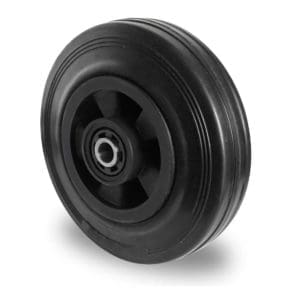 Cascoo Rad Vollgummi schwarz | 200 mm - 205 kg | Rollenlager