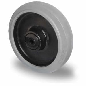 Cascoo Rad Gummi grau | 200 mm - 350 kg | Doppel-Kugellager
