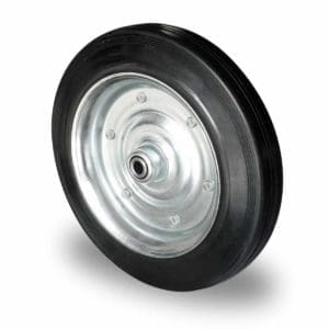 Cascoo Rad Vollgummi schwarz | 250 mm - 250 kg | Rollenlager