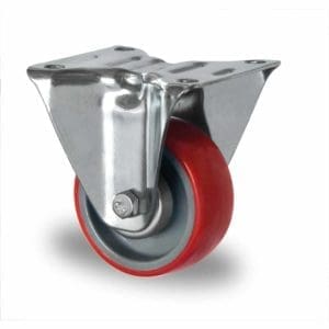Cascoo Bockrolle Polyurethan rot | 80 mm - 130 kg | Rollenlager