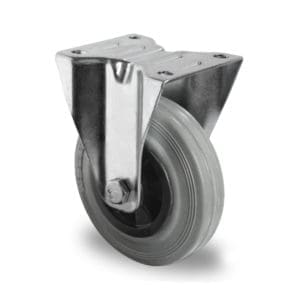 Cascoo Bockrolle Vollgummi grau | 80 mm - 70 kg | Rollenlager