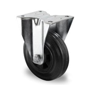 Cascoo Bockrolle Vollgummi schwarz | 80 mm - 70 kg | Rollenlager