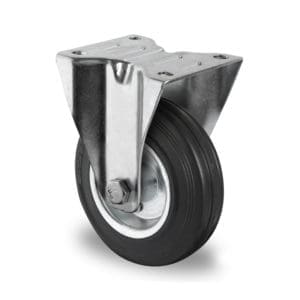 Cascoo Bockrolle Vollgummi schwarz | 80 mm - 70 kg | Rollenlager