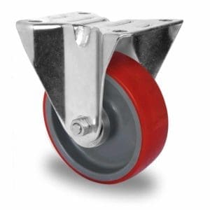 Cascoo Bockrolle Polyurethan rot | 100 mm - 150 kg | Rollenlager