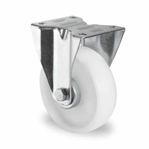 Cascoo Bockrolle Polypropylen weiß | 100 mm - 100 kg | Rollenlager