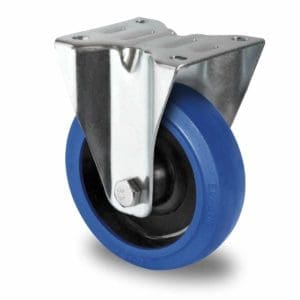 Cascoo Bockrolle Gummi blau | 100 mm - 160 kg | Rollenlager