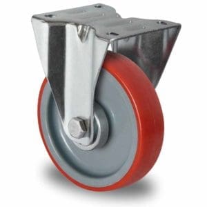 Cascoo Bockrolle Polyurethan rot | 125 mm - 200 kg | Rollenlager