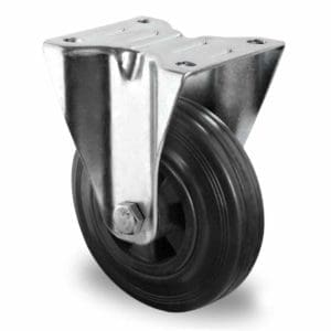 Cascoo Bockrolle Vollgummi schwarz | 125 mm - 100 kg | Rollenlager