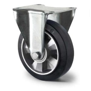 Cascoo Bockrolle Schwerlast Gummi schwarz | 125 mm - 300 kg | Doppel-Kugellager
