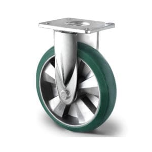 Cascoo Bockrolle Schwerlast PUlastic grün | 125 mm - 500 kg | Doppel-Kugellager