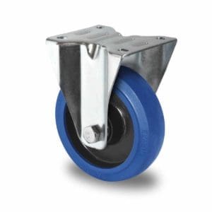 Cascoo Bockrolle Gummi blau | 100 mm - 200 kg | Kugellager