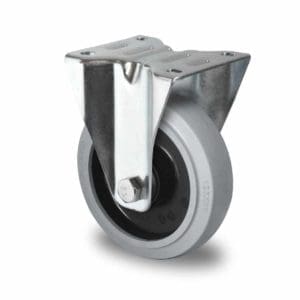 Cascoo Bockrolle Gummi grau | 125 mm - 220 kg | Kugellager