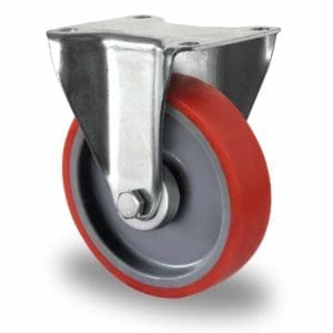 Cascoo Bockrolle Polyurethan rot | 160 mm - 350 kg | Rollenlager