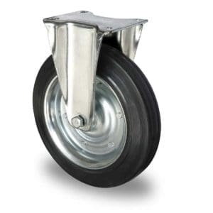 Cascoo Bockrolle Vollgummi schwarz | 250 mm - 250 kg | Rollenlager